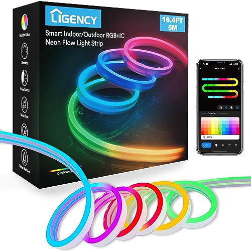 Ligency Smart Neon LED Strip Light, 16.4 FT