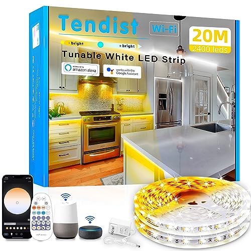 TENDIST 65.6FT Smart LED Strip Lights - Alexa Compatible