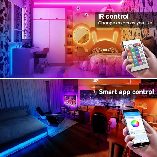 TJOY 100ft Bluetooth Music Sync LED Strip Lights