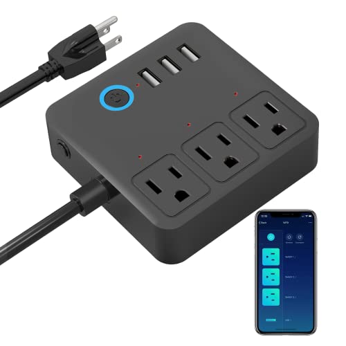 Smart Power Strip with USB Ports and WiFi Control