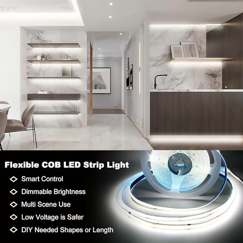 DAYBETTER Smart COB LED Strip Lights, 16.4ft