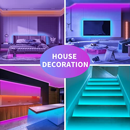 KSIPZE 100ft RGB Music Sync LED Strip Lights