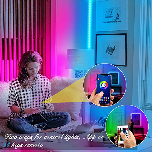 Smart LED Strip Lights with App Control, 50ft