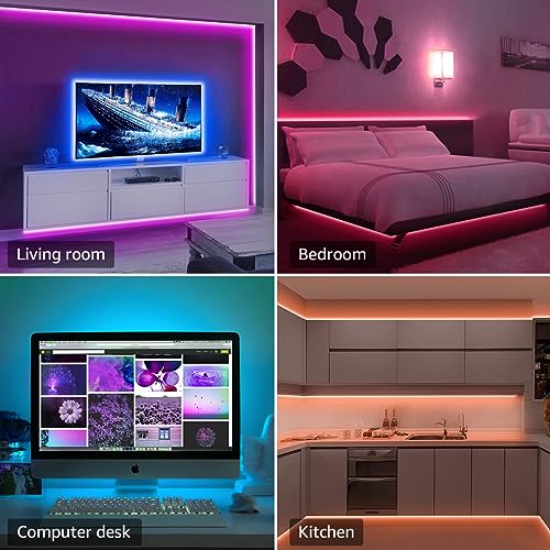Smart WiFi RGB LED Strip Lights - 32.8ft