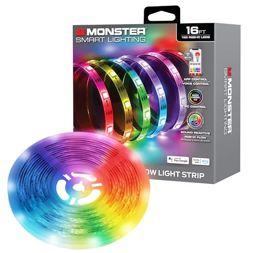 Monster 16.4ft Sound Reactive Multi-Color Light Strip