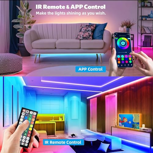 Smart 100ft RGB Music Sync LED Strip Lights