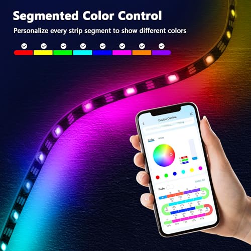 Smart RGB LED Strip Lights with App Control