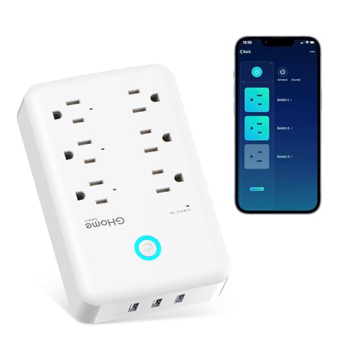 GHome Smart Plug: 3 Outlets & 3 USB Ports