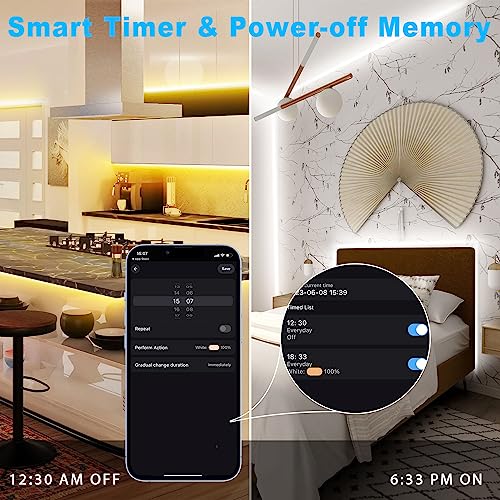TENDIST 65.6FT Smart LED Strip Lights - Alexa Compatible
