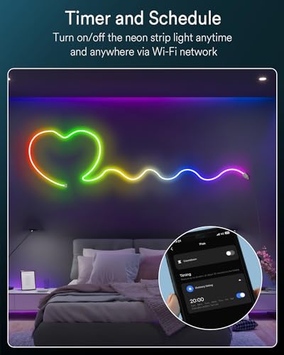 Ligency Smart Neon LED Strip Light, 16.4 FT