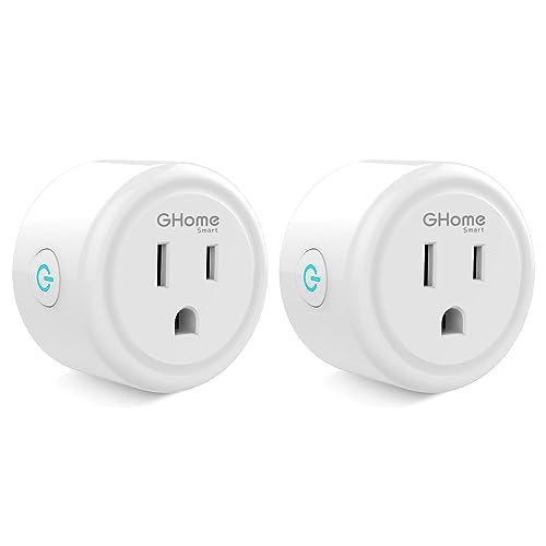 GHome Smart Mini WiFi Outlet Plug (2 Pack)