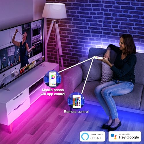 Smart RGB LED Strip Lights with App & Alexa