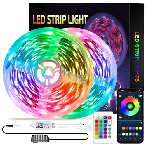 Smart RGB LED Strip Lights with Remote & App