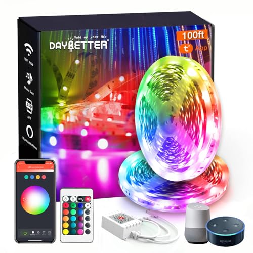 DAYBETTER 100ft Smart Color-Changing LED Strip Lights