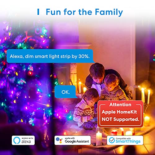 Smart LED WiFi Strip Lights, 16.4ft RGB App Control