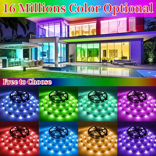 25FT RGB LED Strip Lights with Remote Control