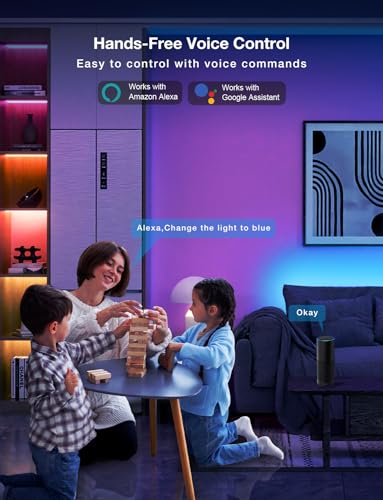 Smart WiFi LED Strip Lights - App & Voice Control