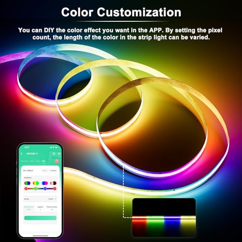 20ft Addressable RGB LED Strip Light for DIY