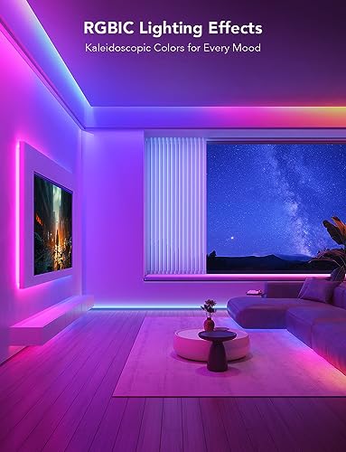 Smart RGBIC LED Strip Lights - 65.6ft