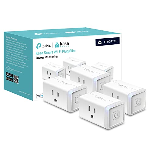 Kasa Matter Smart Plug with Energy Monitoring - 4 Pack
