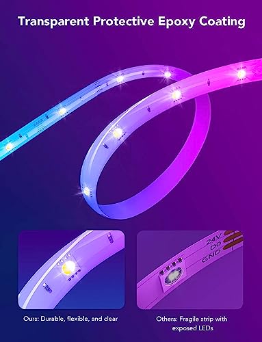 Smart RGBIC LED Strip Lights - 65.6ft