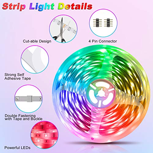 Smart RGB LED Strip Lights with App Control