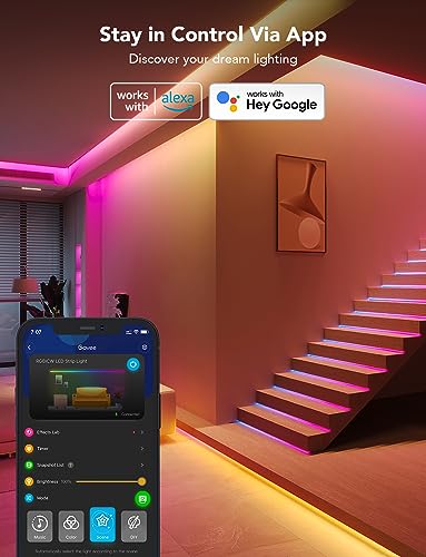 Smart RGBIC LED Strip Lights - 65.6ft