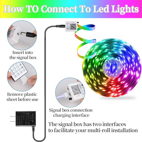 25FT RGB LED Strip Lights with Remote Control