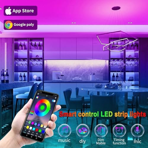 Tenmiro 50ft Smart RGB LED Strip Lights