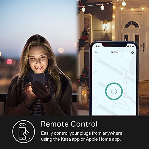 Kasa Outdoor Smart Plug for Apple HomeKit, 2 Sockets