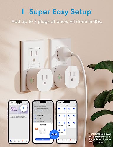Meross Mini Smart Plug 4-Pack with Voice Control