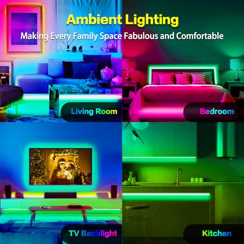 Smart WiFi LED Strip Lights with App Control