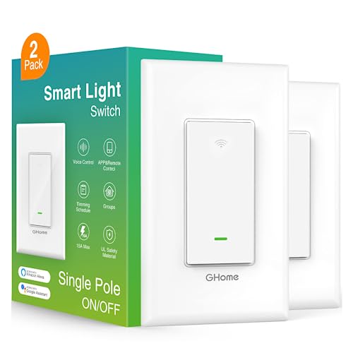 GHome Wi-Fi Smart Light Switch with Voice Control