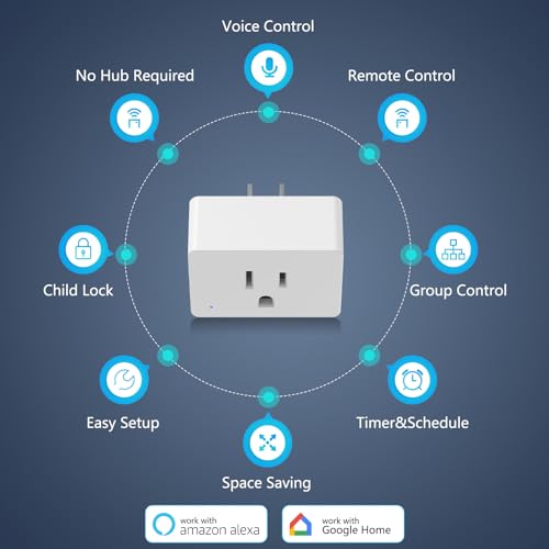 MMU Smart Plug 5 Pack - Alexa & Google Compatible