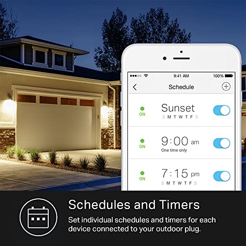 Kasa Outdoor Smart Plug for Apple HomeKit, 2 Sockets
