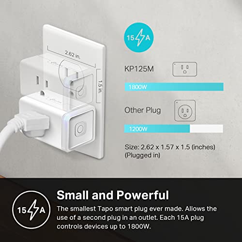 Kasa Matter Smart Plug with Energy Monitoring - 4 Pack