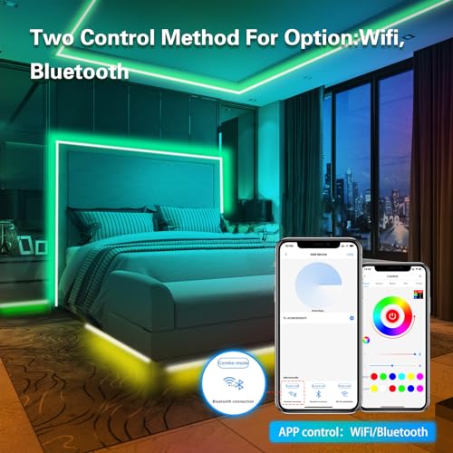 Smart WiFi LED Strip Lights with App Control
