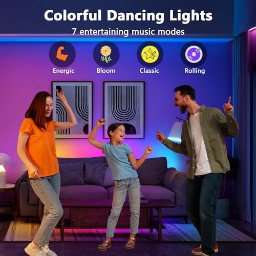 Phopollo 16.4ft Smart RGB LED Strip Lights