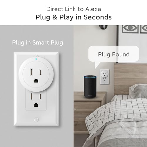 Amysen Smart Plug 4-Pack with Alexa Compatibility