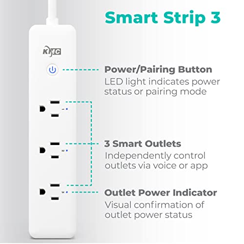 KMC Smart Plug Power Strip with Alexa/Google Home