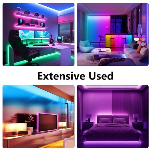 Phopollo 16.4ft Smart RGB LED Strip Lights