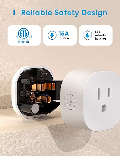 Meross Mini Smart Plug 4-Pack with Voice Control