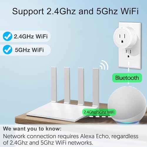 Smart Plug 4 Pack, Works with Alexa & Bluetooth