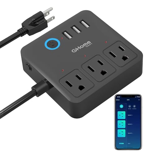 Smart Power Strip with USB Ports and WiFi Control