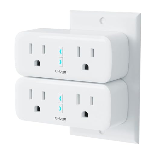 GHome Wi-Fi Smart Mini Plug Dual Socket (2 Pack)
