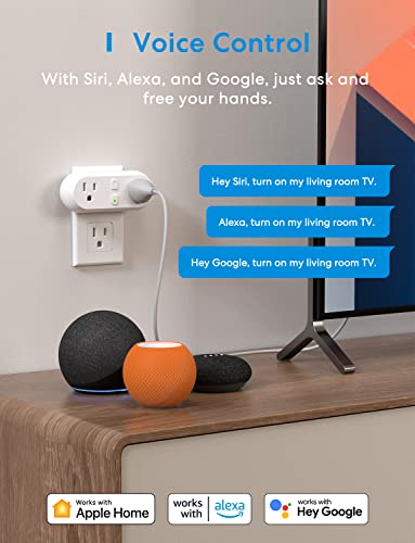 Meross 15A WiFi Dual Smart Plug 2-Pack