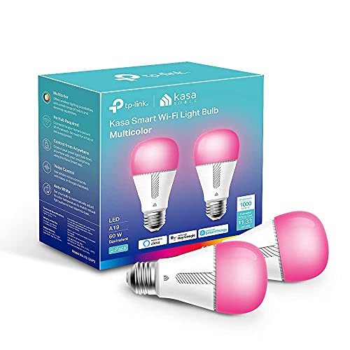 Kasa Smart WiFi Dimmable Color Changing Bulb 2-Pack