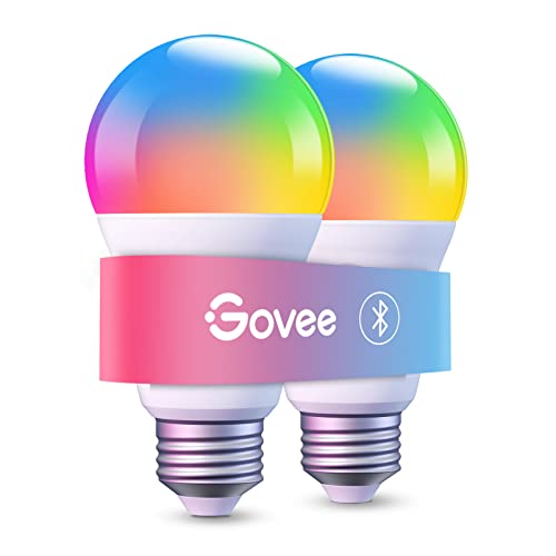 Govee Bluetooth Smart LED Bulbs, Color Changing 2-Pack