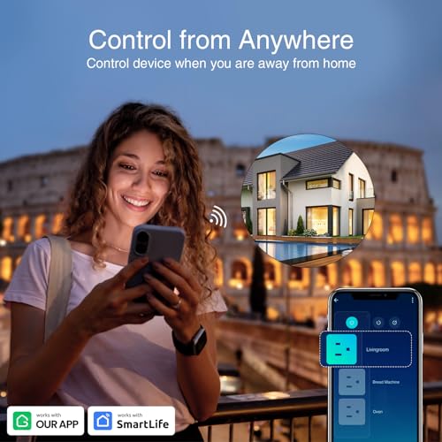Smart Power Strip with USB Ports and WiFi Control