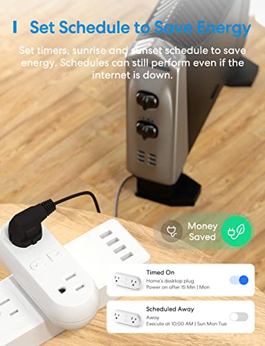 Meross 15A WiFi Dual Smart Plug 2-Pack